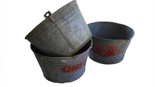 Set of 3 OMEG Cherry Farm Vintage Cherry Buckets